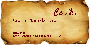 Cseri Maurícia névjegykártya